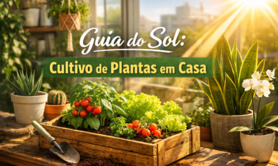Luminosidade no cultivo de plantas— horta e plantas recebendo luz natural em apartamento moderno.