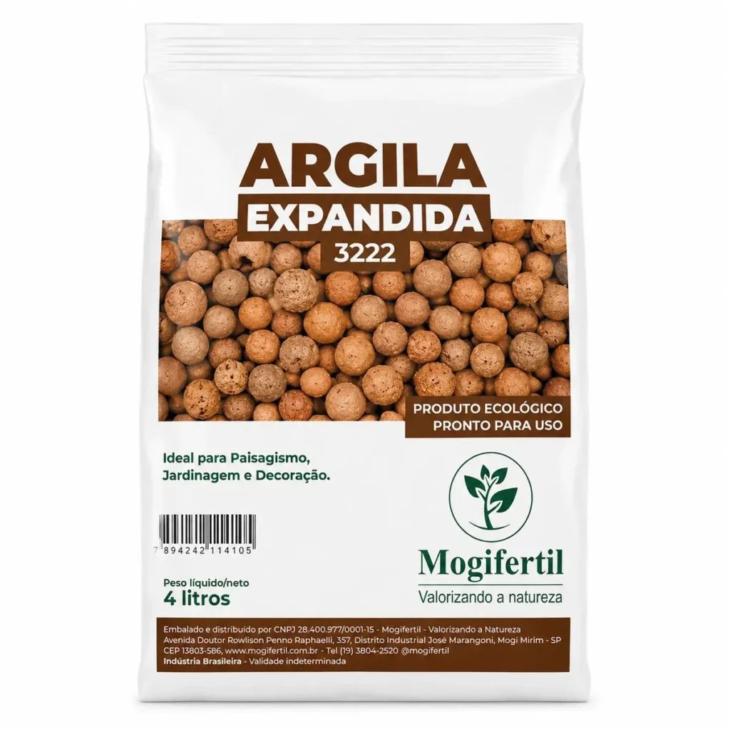 Argila Expandida Para Vasos Jardinagem Plantas Drenagem Decoração 4l