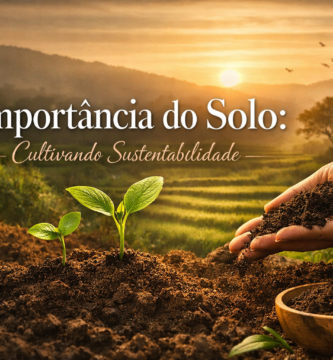 Solo fértil sendo cultivado de forma sustentável, representando a importância da terra para o meio ambiente.